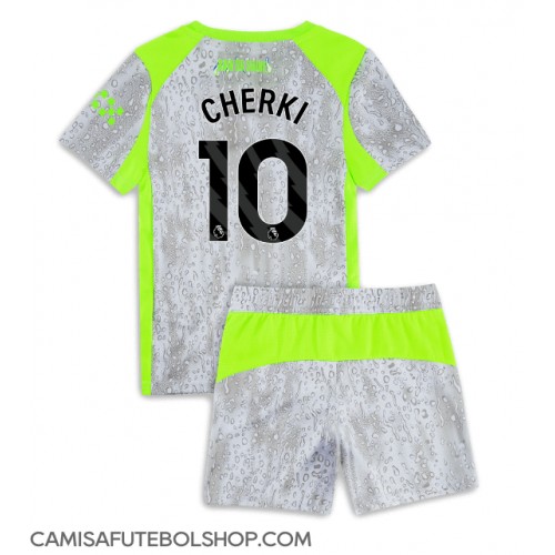 Camisa de time de futebol Manchester City Rayan Cherki #10 Replicas 3º Equipamento Infantil 2025-26 Manga Curta (+ Calças curtas)